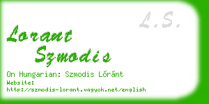 lorant szmodis business card