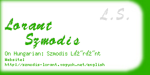 lorant szmodis business card